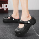 STRONGSHEN Women Summer Platform Clogs Sandal Outdoor Non-slip EVA Mary Jane Hole Shoes Beach Slippers Women's Sandalias Muje