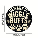 Wiggle Butts Rustic Aluminum Garden Sign