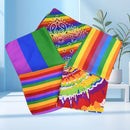 Colorful Rainbow Pocket Square Scarf Bandana Headband Wristband Neck Tie for Gay Lesbian Pride Festival Parade Trendy Style