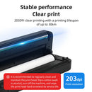 A4 Portable Thermal Printer Inkless BT Wireless Portable Printer with Printing Paper Min Portable A4 Label Maker Home Office Use