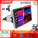 MTIJIEY Android13 1din 10inch Car Stereo Radio Rotate Touch Screen For Universal Carplay GPS Navigation Bluetooth WIFI autoradio