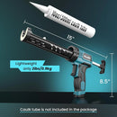 Seesii Electric Caulking Gun 10oz Cordless Caulking Gun w/ LED Light Labor Saving AA Battery Power Caulk Gun for Filling Sealing