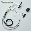 Digital Display Bathroom Basin Faucet Pull Out 3 Ways Nozzle Rainfall Stream Sprayer Crane Lifting Hot Cold Water Mixer Tap