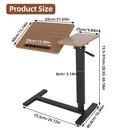 Height Adjustable Overbed Table Bedside desk Laptop Table with Hidden Rolling Wheels