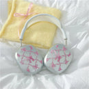 Korea Cute Bowknot Flower For Airpods Max Earphone Case Clear Silicone Headphone For Airpods Max Leopard Print Protective Cover