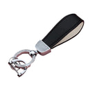 Luxury Metal Leather Car Key Chain Pendant Split Keychain Rhinestone Ring For Woman Man Girly Strap Fashion Keyring Accessories