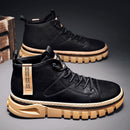 Damyuan Non-Leather Shoes Men Comfortable Sneakers Men Waterproof Non-Slip Outdoor Casual Shoes Tooling Motorcycle Boots 39-44