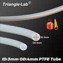 创想三维 3X4mm PTFE管 3MM X 4mm 内径3mm 外径4mm 光滑PTFE替换管 适用于Rabbit MMU 1.75mm耗材热端挤出机
