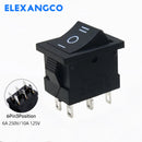 5件/批 12款KCD1系列 21*15mm 3/4/6脚船形汽车翘板开关 6A/250VAC 10A/125V AC带红绿灯开关