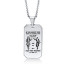 Waterproof Stainless Steel Dog Tag Necklaces for Men BFF Jewelry,Free Custom Birthday Graduation Father's Day Gifts to Him