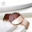 Shengke原创设计女士手表创意时尚女士石英腕表SK女式钟表机芯Montre Feminino手表