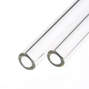 UPORS 4Pcs/Set Reusable Glass Drinking Straws Glass Straw with Brush Eco Friendly Glass Straws for Smoothies Cocktails 200mm*8mm