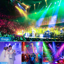 U'King 4件套200W 18 LED帕灯 四合一18x8W RGBW舞台灯 DMX 512控制 4/8CH 平板灯 圣诞DJ派对迪斯科灯