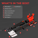 OUTIGO Cordless Leaf Blower, Leaf Blower with 2 * 4.5Ah Batteries and 2 Tubes, Powerful Lightweight Handheld Garden Leaf Blower, Suitable for Dust Removal, Snow Removal, Yard and Homework