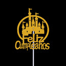 Spanish Cake Topper Happy Birthday Party Decoration Flowers Cake Baking Decor Cupcake Topper Bowknot Topper
