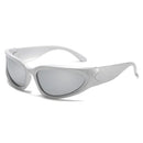 Trendy Y2K Cycling Sunglasses Outdoor Sports Shades Millennium Futuristic Sun Glasses UV Protection Street Shooting Eyewear