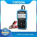 TOPDON AB101 6V/12V 汽车电瓶测试仪 电压电瓶测试仪 自动充电分析仪 2000CCA 汽车启动充电电路测试仪