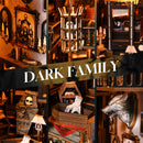Book Nook Kit The Addams Family DIY Wooden Puzzle Wednesday Halloween Bookshelf Dollhouse Model Bookend Building Home Decoration