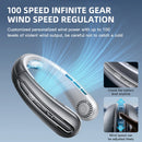 3000mA Portable Mini Hanging Neck Fan Bladeless Neckband Fan Digital Display Power Air Cooler USB Rechargeable Electric Fans