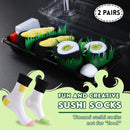 2 Pairs of Mid-Calf Men's Socks, Suitable for Both Men and Women, Novel and Fun, Colorful Salmon Sushi Gift Box Socks, European and American Fashion Trend Style, Comfortable and Breathable, Party Casual Novelty Gifts, Valenti