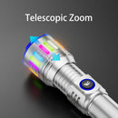 Smiling Shark Rechargable Flashlight, Ultra-Bright LED Flashlights with 800 Lumens SD-5255 for Camping Hiking Outdoor