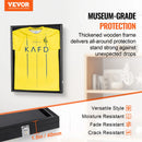 SucceBuy Jersey Display/Sports Card Display Frame Case, Large Lockable Sport Shadow Box, 98% UV Protection PC Glass and Hangers