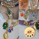 New Crystal Blue Evil Eye Charms Amulet Pendants For Jewelry Making Accessories DIY Designer Bohemia Style Necklaces Supplies