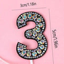 Number 0-9 Pearl Cake Topper Diamond  Dazzling  Insert Goddess Birthday Accessories Valentine's Day Wedding Cake Decoration