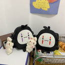 Cute Cartoon No Face Man Plush Bag Hayao Miyazaki Messenger Bag for Kids Adults