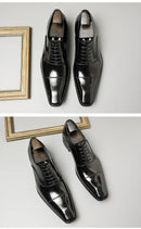 The Milan | Italian Patent Leather Oxford — Hand-Lasted Formal Business Shoe