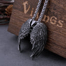 Stainless Steel Classic Angel Wings Necklace Men's Fashion Animal Boutique Handmade Hip Hop Pendant Jewelry Gift DropShipping