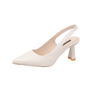 Summer Fashion New Breathable Pointed Toe Stiletto Heel PU Comfortable and Elegant Women's Shoes Shallow Mouth Sexy Sandals
