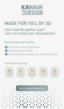 Modern Minimalist 3D Printed Plant Pot – Biodegradable Flower Planter for Home Decor, Eco-Friendly Sustainable Gift (Luxar)