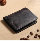 Manbang Men's Wallets RFID Genuine Leather Trifold Wallets For Men with ID Window and Credit Card Holder