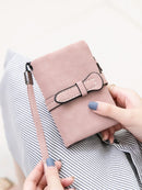 MIYIN Women's Small Bifold Leather wallet Rfid blocking Ladies Wristlet with Card holder id window Coin Purse