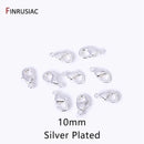 14k/18k Gold Plated Brass 10mm 12mm Lobster Clasps For Jewelry Making, Handmade DIY Jewelry Necklace Accessories Wholesale