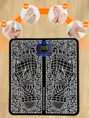 EMS Foot Booster Foot Circulation Massager 8 Modes USB Rechargeable Leg Muscle Stimulator Remote Control for Relax Feet and Legs