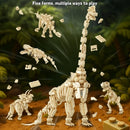 The Fossil Vault | 4-in-1 Jurassic Dinosaur Skeleton Building Blocks Set — 1,225 Pieces