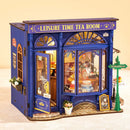 Robotime Rolife Leisure Time Tea Room DIY Miniature Dollhouse Kit Crafts Hobbies Amazing Gift for Women Children DG171