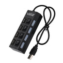 USB集线器7合1适配器多端口使用电源适配器扩展器USB 2.0电脑配件切换USB用于PC USB端口笔记本电脑