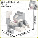 MOC Animal Brick Cat Shark Easter Bunny Deer Rabbit Compatible Building Blocks Set Assembly Toys For Children Adult Friends Gift