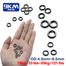 Fishing Lures Split Rings 50~200Pcs Fishing Accessories Stainless Steel Fishing Hooks Connectors Snap Fishing Ring 15~55kg Black