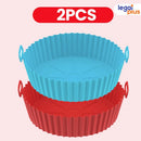 Kit 5 Forma De Silicone Para Air Fryer Forno Microondas Fritadeira Assadeira Reutilizável Antiaderente Flexível