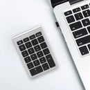 22Keys Numeric Keyboard 2.4G Wireless Mini Portable Ergonomic Design Digital Keyboard Numpad with USB Receiver for Office Laptop