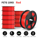 SUNLU 10KG 3D Filament PETG Filament 10kg 22 lbs 1.75mm 3D Printer Filament  Good acid and alkali resistance High transparency
