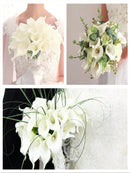 Real Touch Calla Lily Artificial Flowers, Flower Arrangement In Vase Home Decorations DIY Wedding Bouquet , Party Wedding Decorations