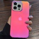 适用于 iPhone 15 14 Pro Max 13 12 的奢华彩色激光磨砂透明硅胶软壳 透明防震保护后盖