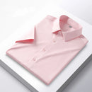 5XL 4XL Summer New Silk Slippery Men's Shirt Short Sleeve Ice Silk Fashion Large Non Iron Wrinkle Resistant Soft Business Casual