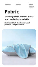 1-4PCS 48x74cm Ice Bean Pillowcase Summer Cooling Solid Color Cool Touch Fabric Washable for Air Conditioning Room