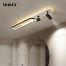 Modern LED Chandelier With SpotLights Indoor Lighting For Living Dining Study Room Bedroom Kitchen Home Lamps White Black Gold